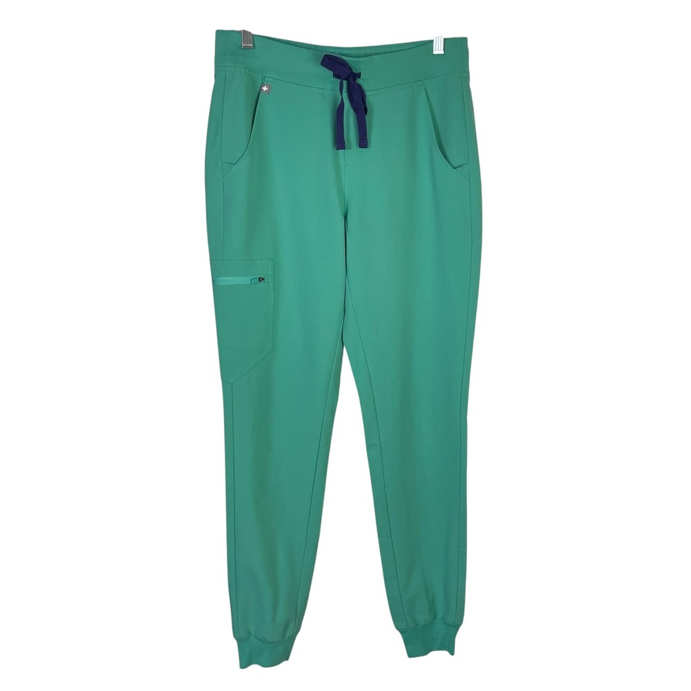 FIGS Womens Zamora Technical Jogger Pants Size S/T Green Scrub Drawstring Waist